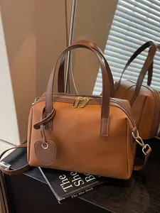2025 New Fashion Large Capacity Women's Handbag Retro Chic Tote for Spring Summer Pu Leather Bag