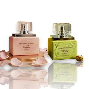 Lattafa Decadent Delights Multi-Pack EDP, 50 ML Unisex Fragrance for Unisex Wear, 2 Fragrances (Choco Pista Macaron with Chocolate Ganache & Vanilla Notes, Rose Petal Macaron) with Sweet Aroma