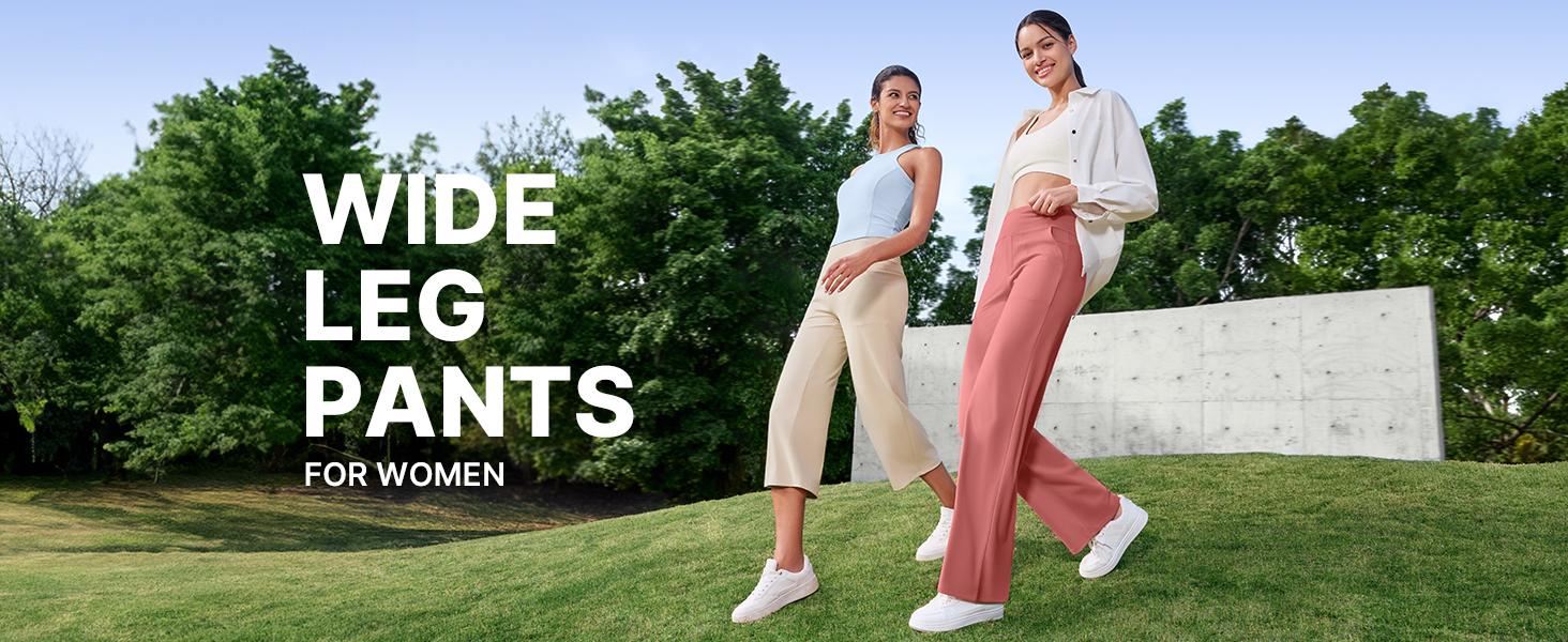 G4Free Womens High Waist Wide Leg Yoga Pants Soft Stretch Casual Sweatpants with Pockets Chic Daily Outfit EverGoing 2026