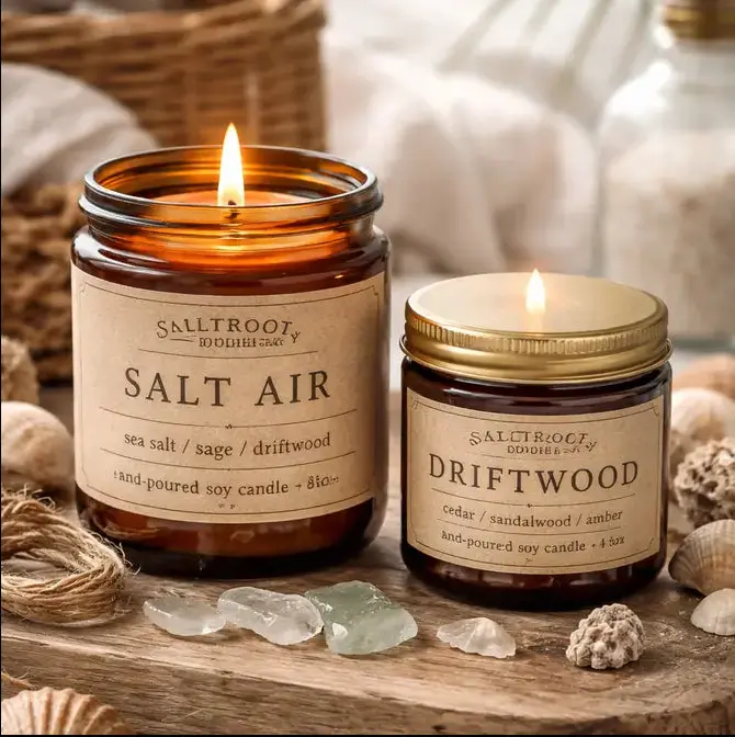 NEW Vegan Handpoured 8oz Candles