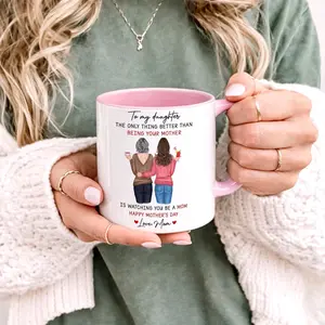 Personalized Mother Daughter Mug, Mother's Day Gift for Daughter from Mom