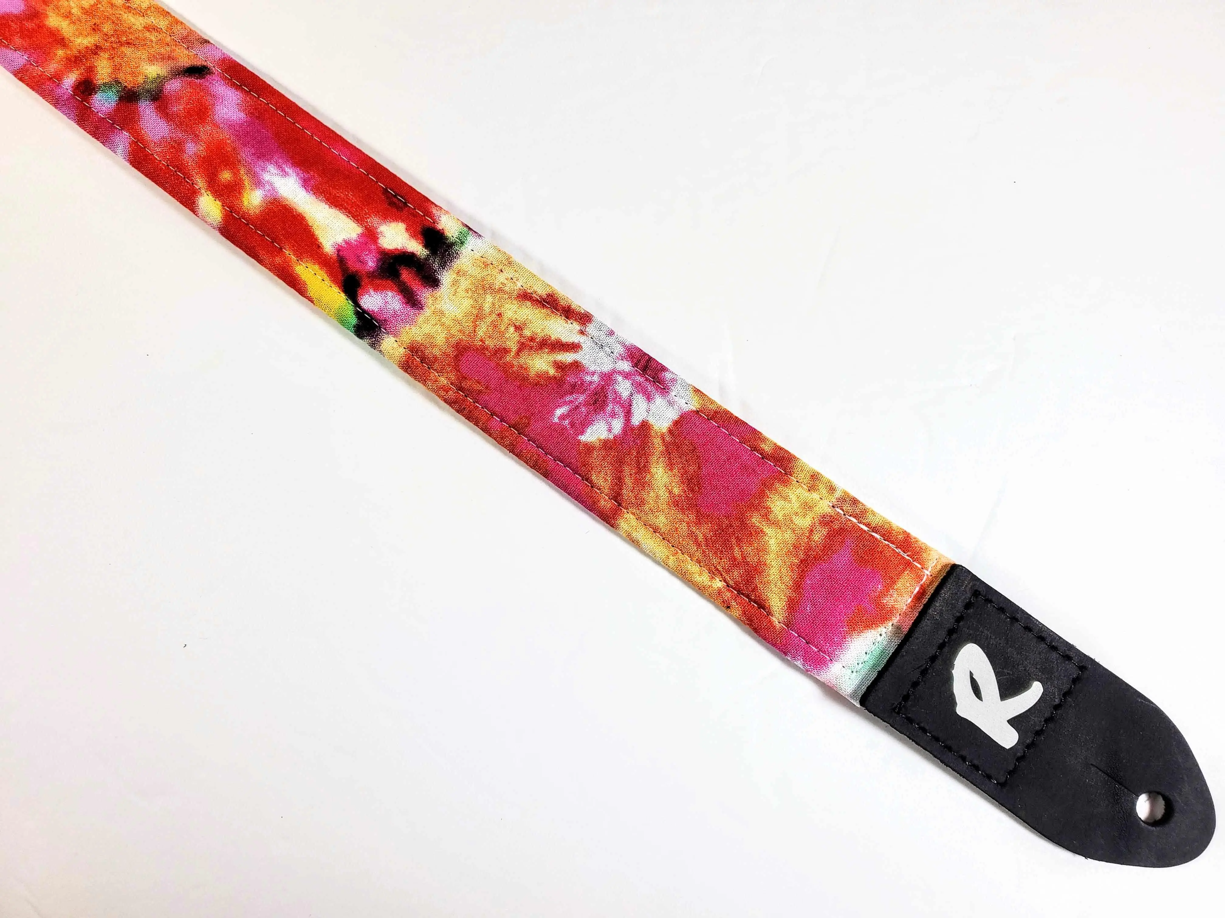 Tie Dye Ukulele Strap -Tie Dye Button Attachment Ukulele - Double Padded
