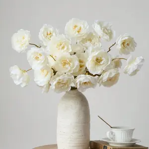 4pcs Silk Artificial Peony Flowers with Long Stems, Realistic Faux Flowers, Perfect for Weddings & Celebrations, Ideal for DIY Floral Arrangements, Versatile Home Décor