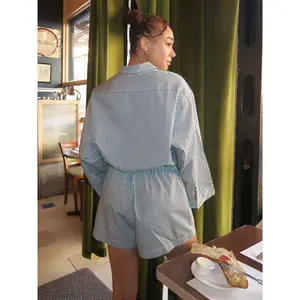 Freja Playsuit in Green Stripe