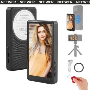 NEEWER BASICS M4B 4" Vlog Selfie Monitor Screen for iPhone, Magnetic Phone Back Camera Monitor, Wireless Connection/Bluetooth Remote/2h 25min Runtime/Type C Charging for Vlogging Live Stream