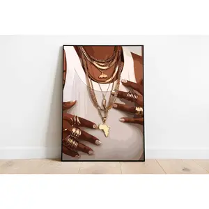 [Sale off up to 65%][Free Ship][No Frame] Black Woman Art, Trend art, Black Woman Wall Art, Black Girl Wall Art, digital wall art, Black girl art, Black poster art, black girl poster