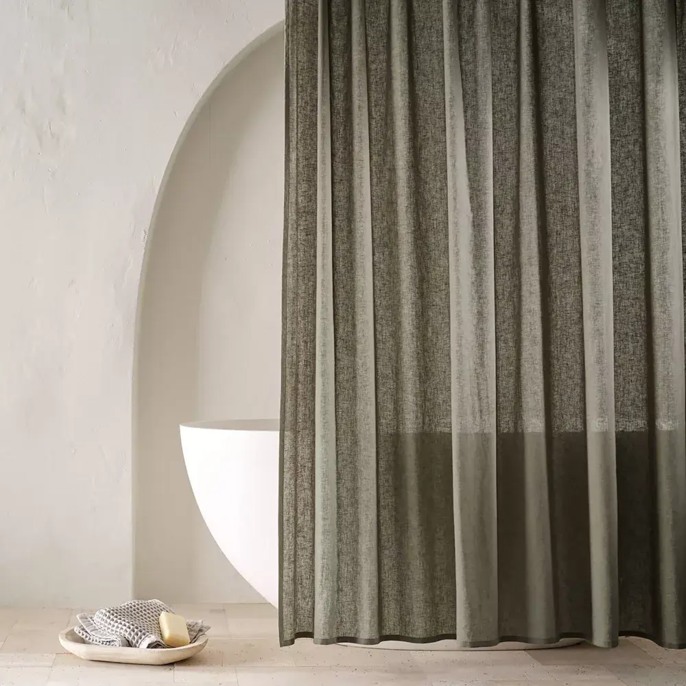 72"x72" Linen Shower Curtain Gray - Casaluna 72"x72" Linen Shower Curtain Gray - Casaluna