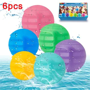 Summer Party Saver!  1-Second Fill Magic Water Balloons(6-Pack) – Zero Knots, Infinite Fun & 100% Eco-Friendly foldable dog pool