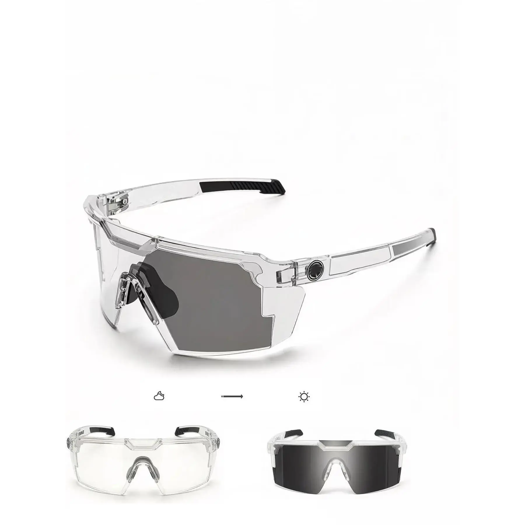 Sporty Sunglasses for Men and Women, Windproof Protective Sports Glasses for Cycling, Running, Fishing, Driving and Outdoor Activities