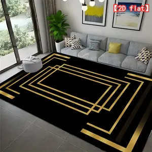 2D flat Indoor/outdoor flannel carpet, machine washable carpet, suitable for home decoration in bedrooms and living rooms, Home Decor Rugs