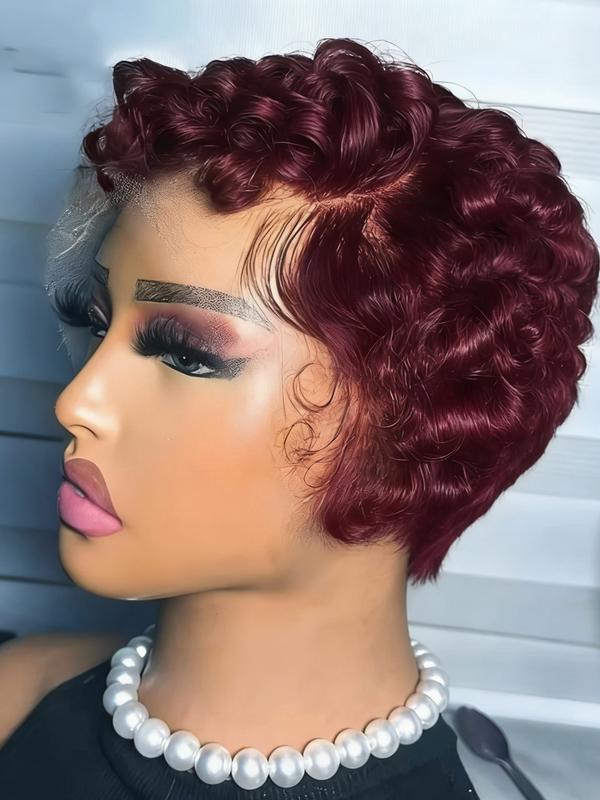 Pixie Curls 13x4 Lace Front Wigs, Short Bob Human Hair Wig for Women, 180% Density Curly Wavy Hair, 6 Inches Pixie Cut Pixie Curls 13x4 Lace Front Wigs, Short Bob Human Hair Wig for Women, 180% Density Curly Wavy Hair, 6 Inches Pixie Cut