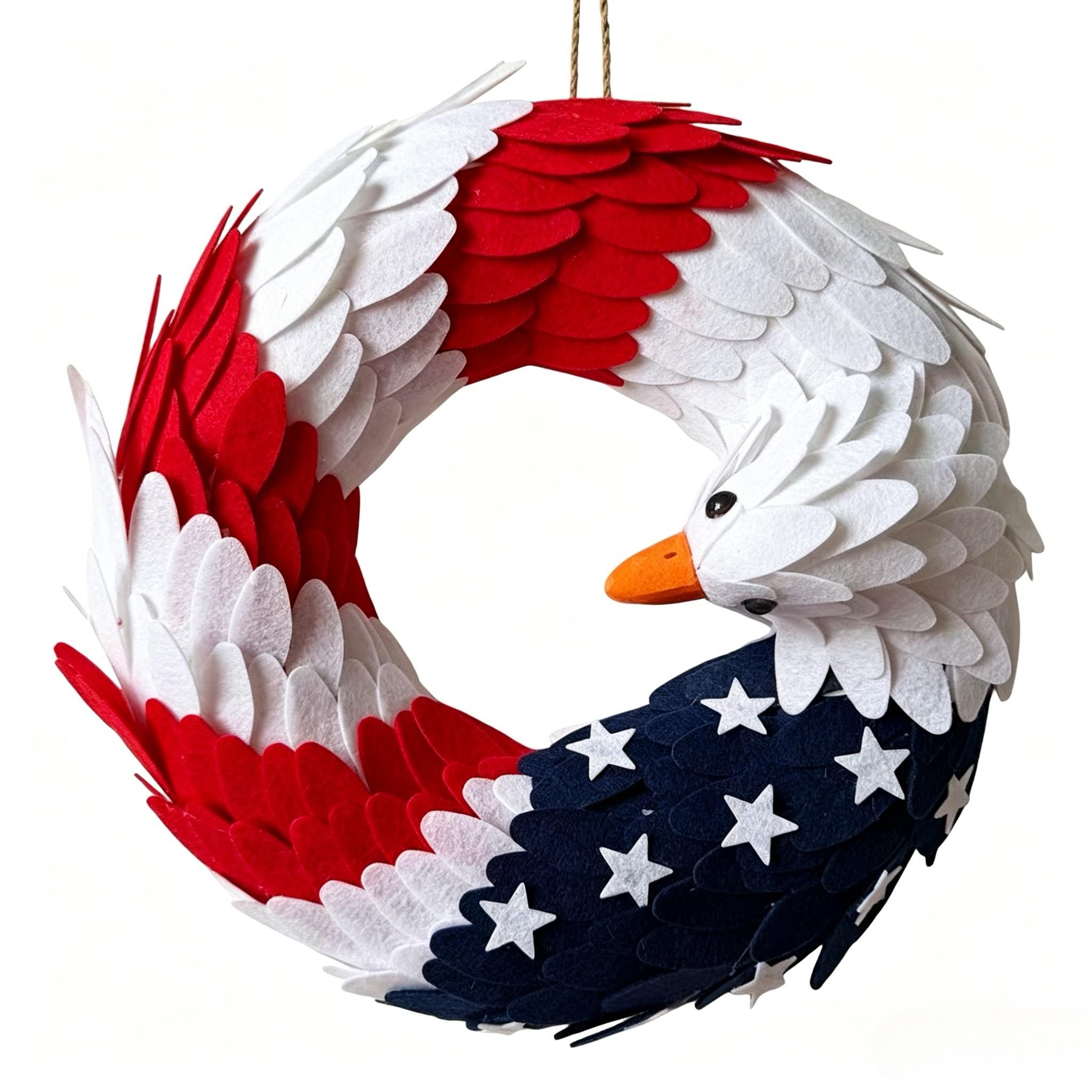 Front Door Decoration, Independence Day/Memorial Day Summer Outdoor Wreath
