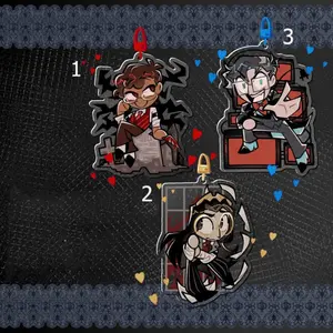 Hazbin Hotel 2.5in Acrylic Keychain: Alastor, Vox/Vincent, Pentious/Pendleton