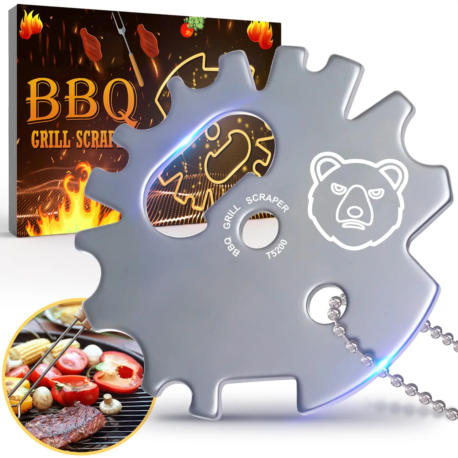 【Silver】Christmas Stocking Filler Cool Gadgets - Gadget Gifts Men's Christmas Ideas Dad Women's Camping Tools.Christmas Birthday Stocking Stuffers Gifts Ideas for Her Women Girlfriend Wife boy boyfriend