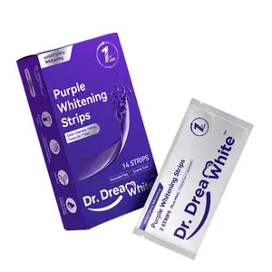 Dr.DreamWhite Purple Teeth Whitening Strips - 7/21 Whitening Sessions - PAP Whitening, Nano-Hydroxyapatite Safe for Enamel, Non Sensitive Teeth Whitening, Peroxide-Free, Residue-Free