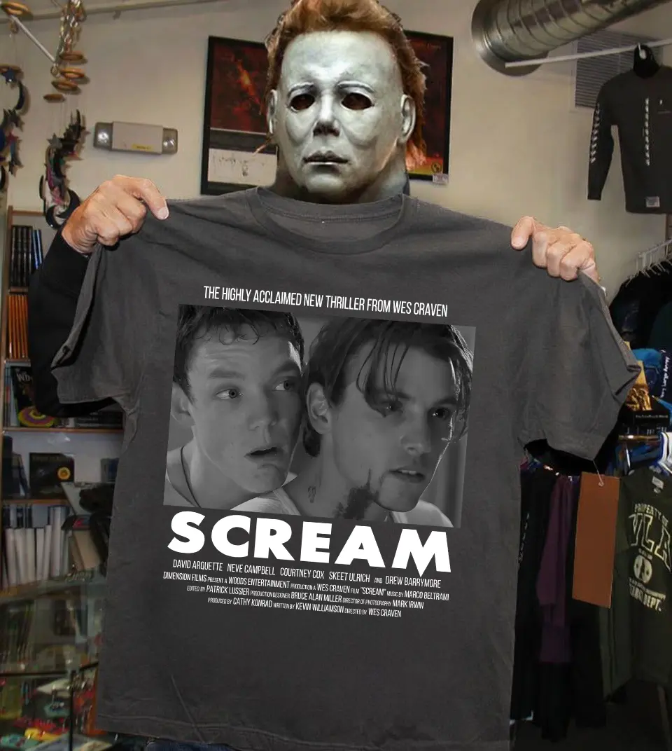 Vintage 90s Scream Movie Comfort Colors T-Shirt, Billy Loomis and Stu Macher Tee, Horror Movie Shirt, Billy Loomis Shirt, Scary Halloween Tee, Happy Halloween Shirt