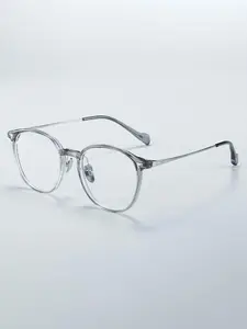 Women's Titanium Alloy Tr90 Round Frame Anti-Blue Light Glasses, Ultra-Lightweight, Suitable for Commuting, Work, School, Daily Wear, Lightweight Eyeglasses