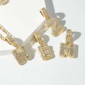 Initial Letter Pendant Necklaces with Stones for Women, Alphabet Necklace, Fashion Jewelry for Parties & Birthdays with Gift Box, Gifts for Valentine's Day Jewellery