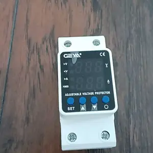 63A 2P Smart Voltage Protector, 110V/220V Adjustable Over/Under Voltage Relay with Energy Monitoring, Power Metering & Auto-Reset