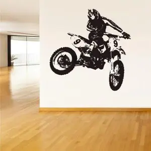 Dirt Bike Wall Decal Motocross Moto Motorcycle (Many Sizes and Colors Z1502) Decor Removable Sticker Vinyl