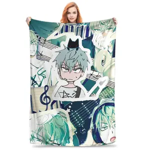 Alien Stage Anime Blanket, Premium Flannel Warm Cozy Throw for Sofa, Bed or Travel, Soft Decorative Cover and Great Gift Idea
