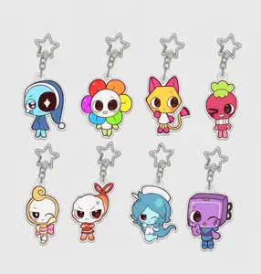 Dandy's World Main Toon Acrylic Keychain Charms! (Astro, Sprout, Shelly, Vee, Pebble, Dandy, Dyle ...)