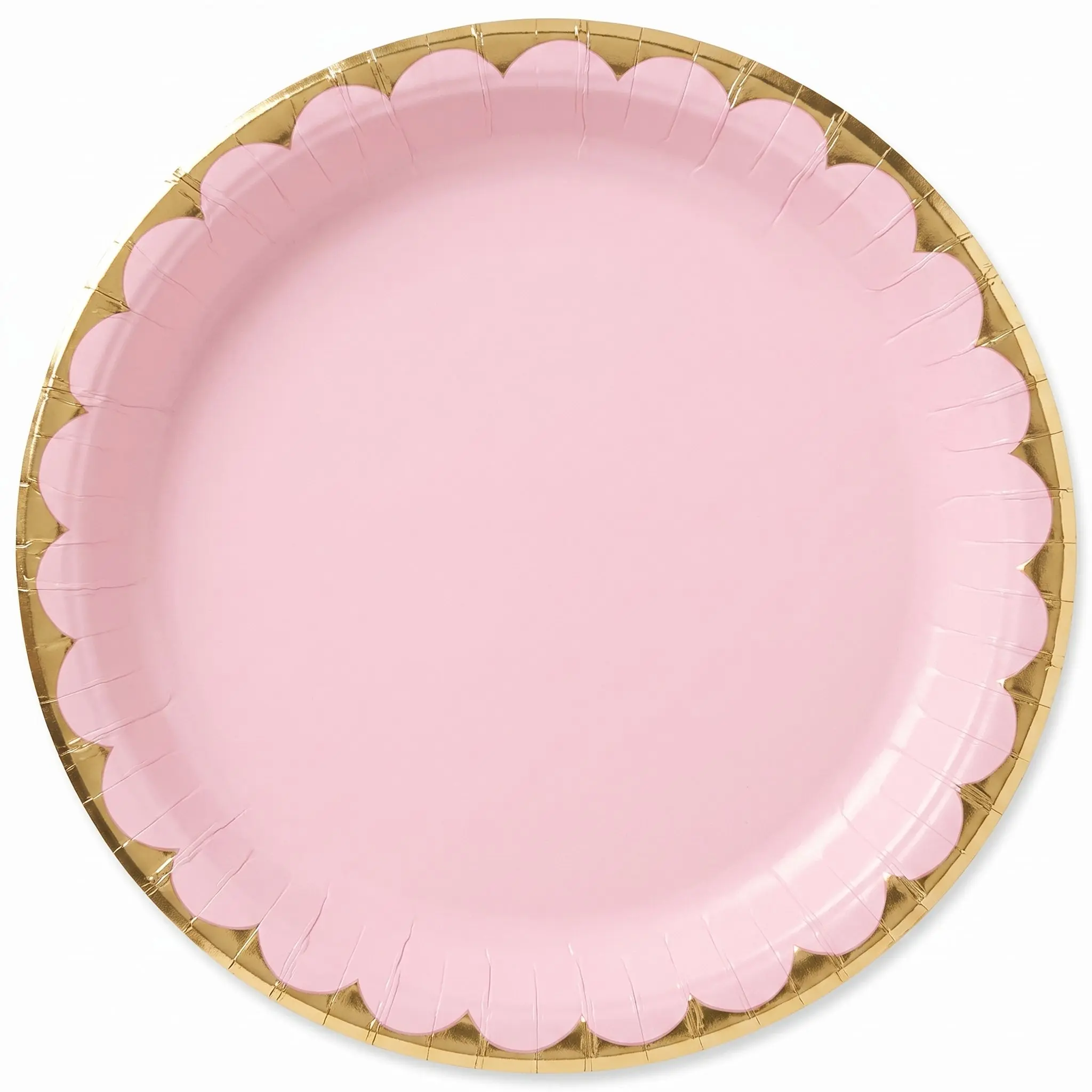 Elegant Rose Gold Trim 6.75" Paper Plates
