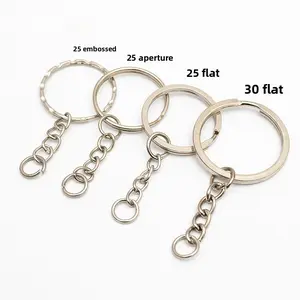 10/20/50/100pcs Silver Plated Metal Blank Keyring Split Ring Keyfob Key Holder Rings DIY Findings Making Keychain Accessories