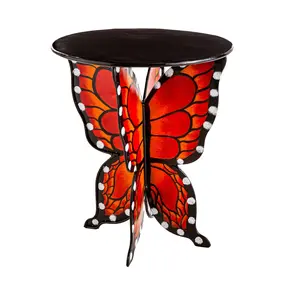 Metal Monarch Butterfly Side Table by Evergreen