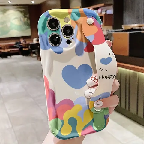 Heart Pattern Stylish Smartphone Cover - Unique TPU Shockproof Protective Casing, Compatible with iPhone 13-17 Devices, Mobile Phone Accessories for Personal Use or Gifting