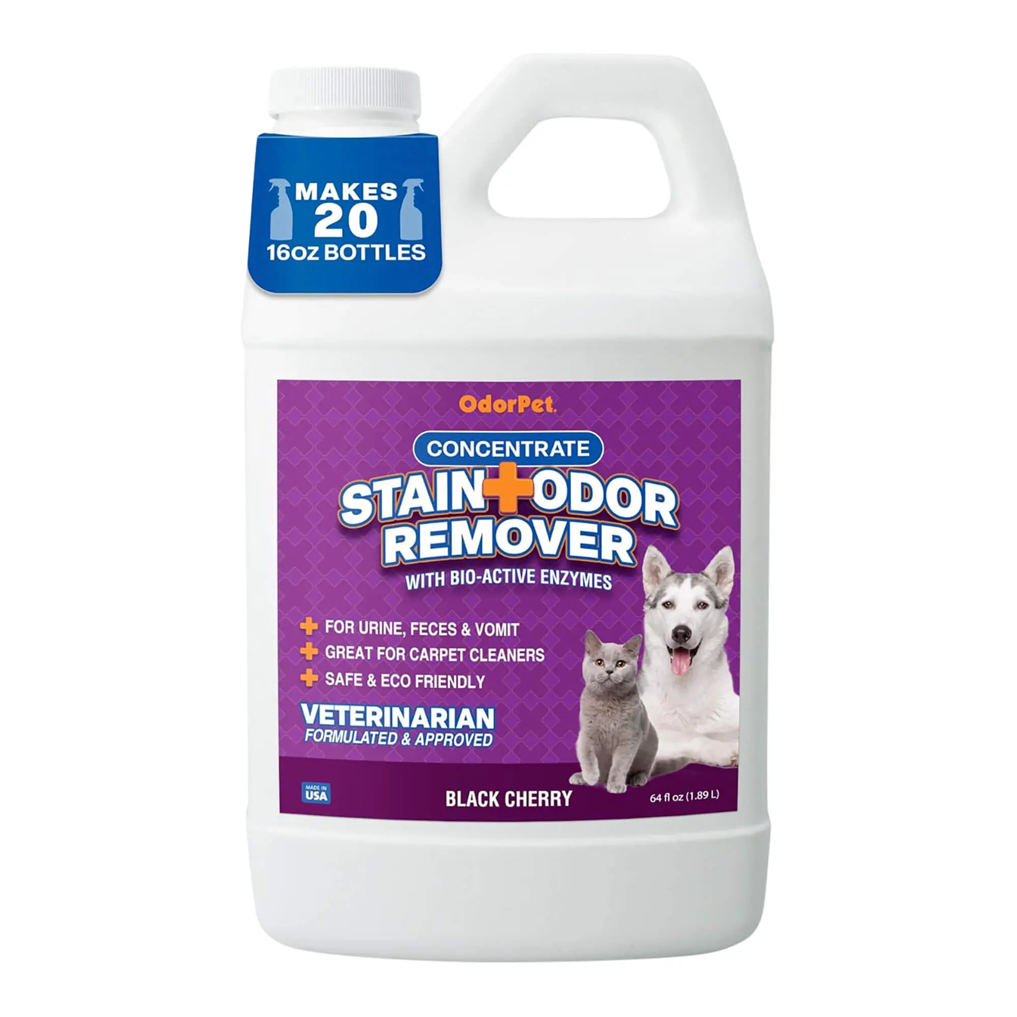 OdorPet Stain + Odor Remover Concentrate with Bio-Active Enzymes