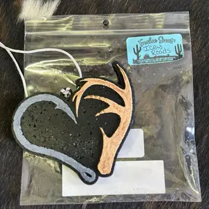 Wildly Brave Boutique Car Freshies - Antler Fishing love- Hunting and Fishing