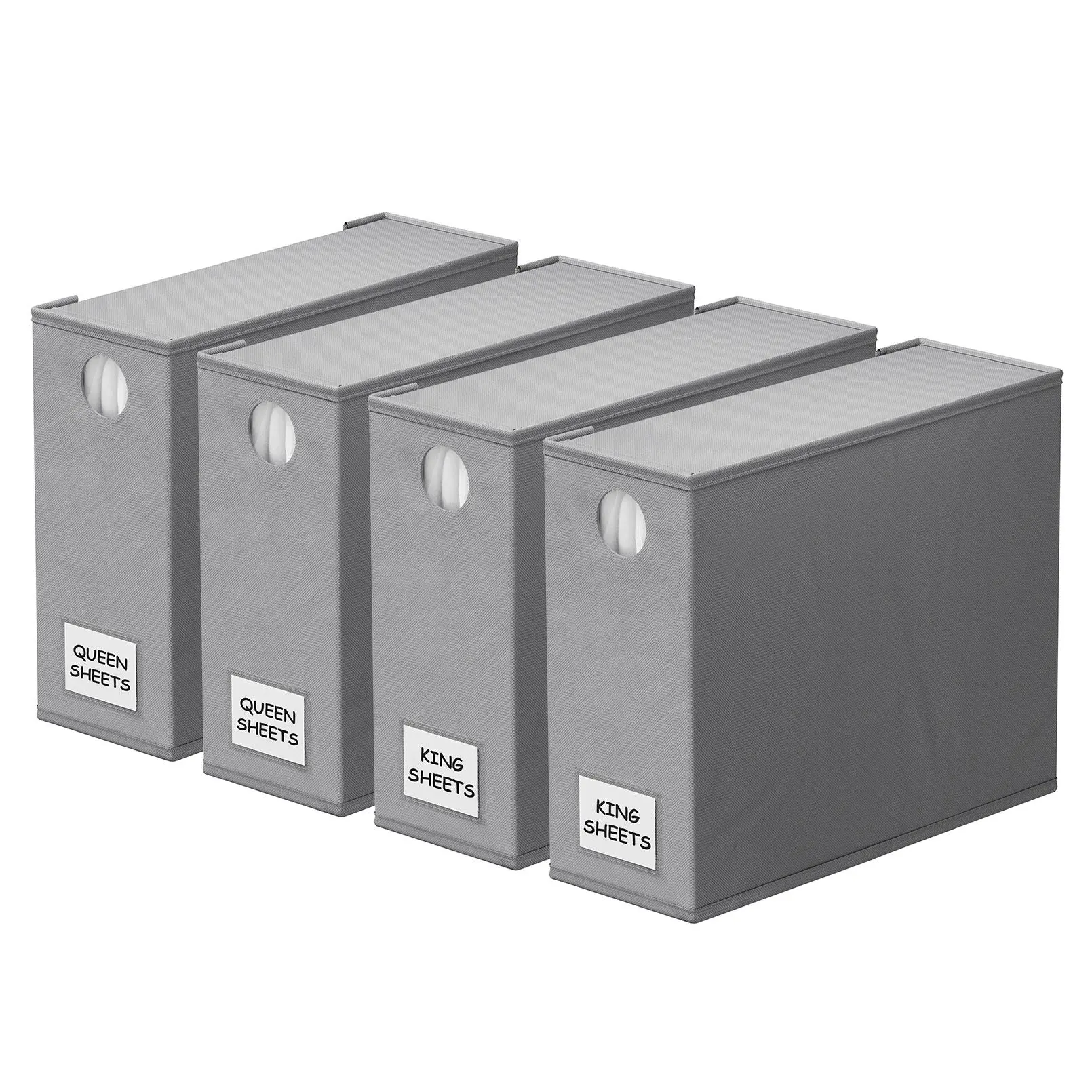 SpaceAid 4 Pack Bed Sheet Organization Folder in Gray SpaceAid 4 Pack Bed Sheet Organization Folder in Gray