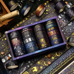 20 Piece Creative Starry Sky Paper Tape Set, Cute DIY Album Notebook Stickers, Decorative Scrapbook Supplies, Perfect for Crafts