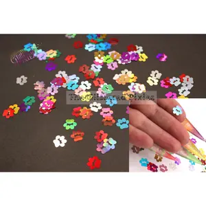 POOCH PLEASE - Multi color Holographic Paw print Glitter- Pixie Shapes
