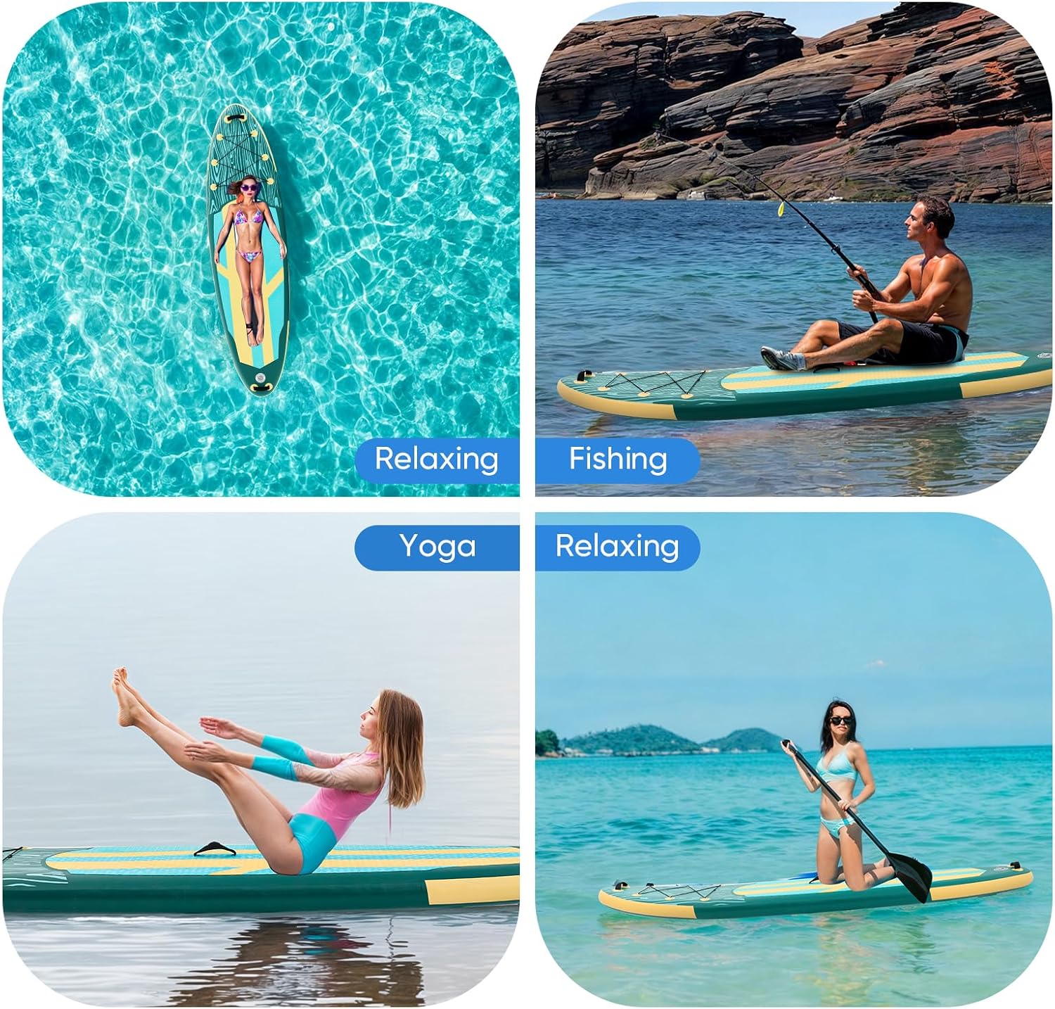10.5ft Inflatable Stand Up Paddle Board 125.9"×32.6" | 400lbs Weight Capacity | Beginner Friendly SUP with Premium Accessories for Lakes, Rivers & Ocean 10.5ft Inflatable Stand Up Paddle Board 125.9"×32.6" | 400lbs Weight Capacity | Beginner Friendly SUP with Premium Accessories for Lakes, Rivers & Ocean