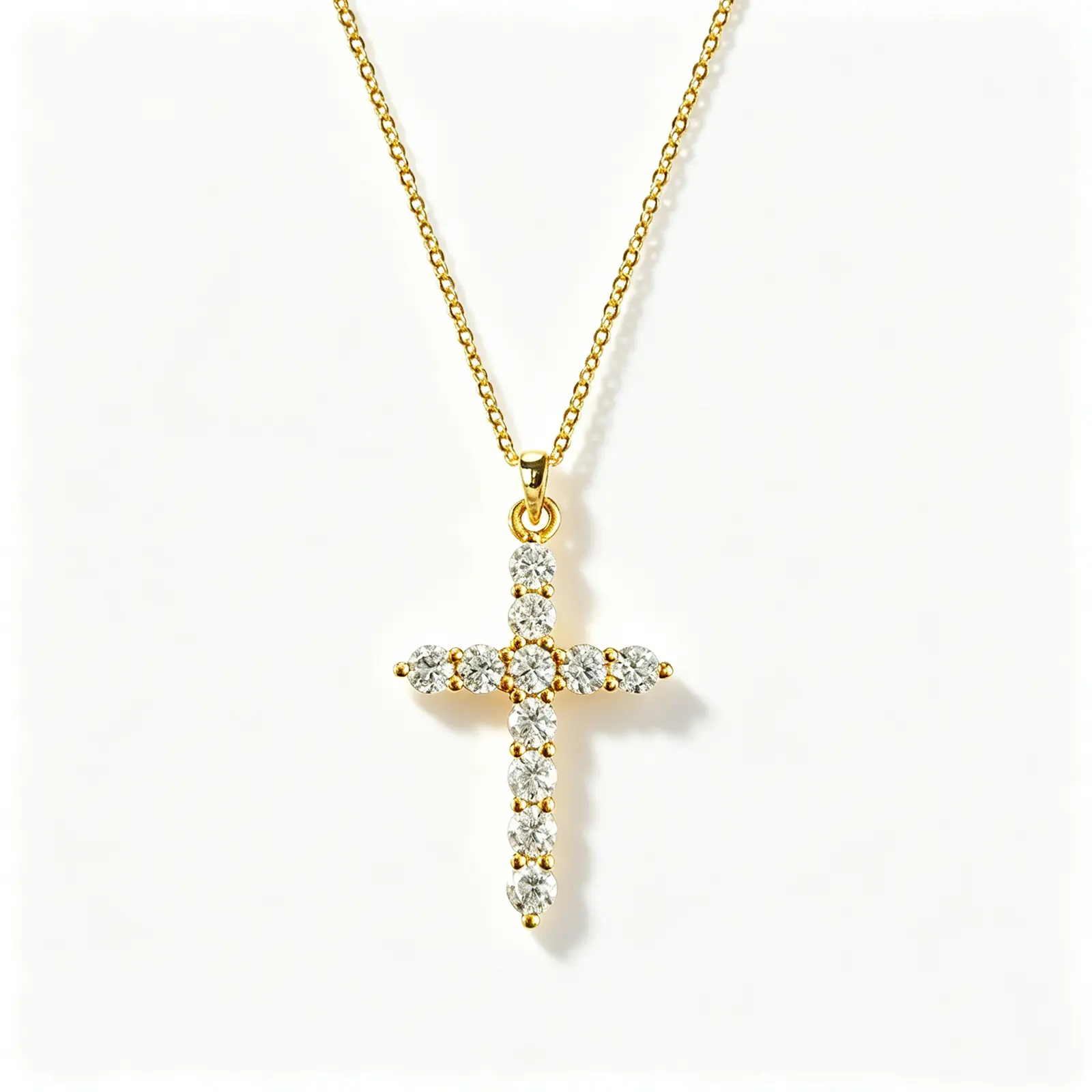 Gold Plated Cubic Zirconia Cross Pendant Necklace for Women, Dainty Sparkly Crystal Cross NeWomen's Cubic Zirconia Cross Pendant Necklace, Dainty Sparkly Faith Religious Costume Jewelry Giftcklace, Faith Religious Jewelry Gift for Girls
