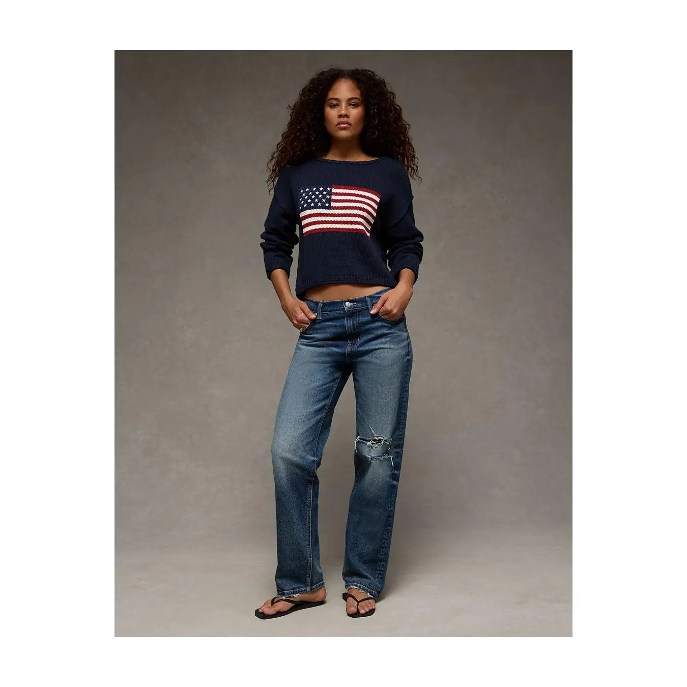 AE American Flag Graphic Sweater