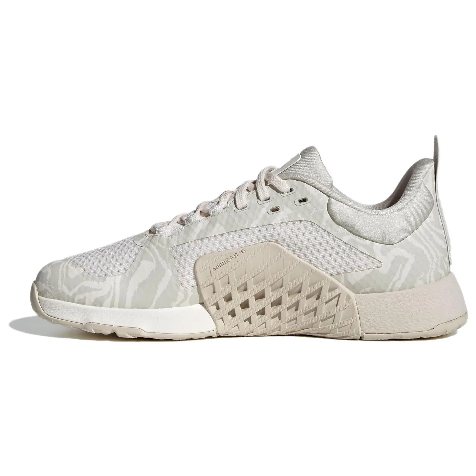Adidas Women's Dropset 2 Chalk White Aluminium' Cushioned Durable Low Top Sneakers IE8050