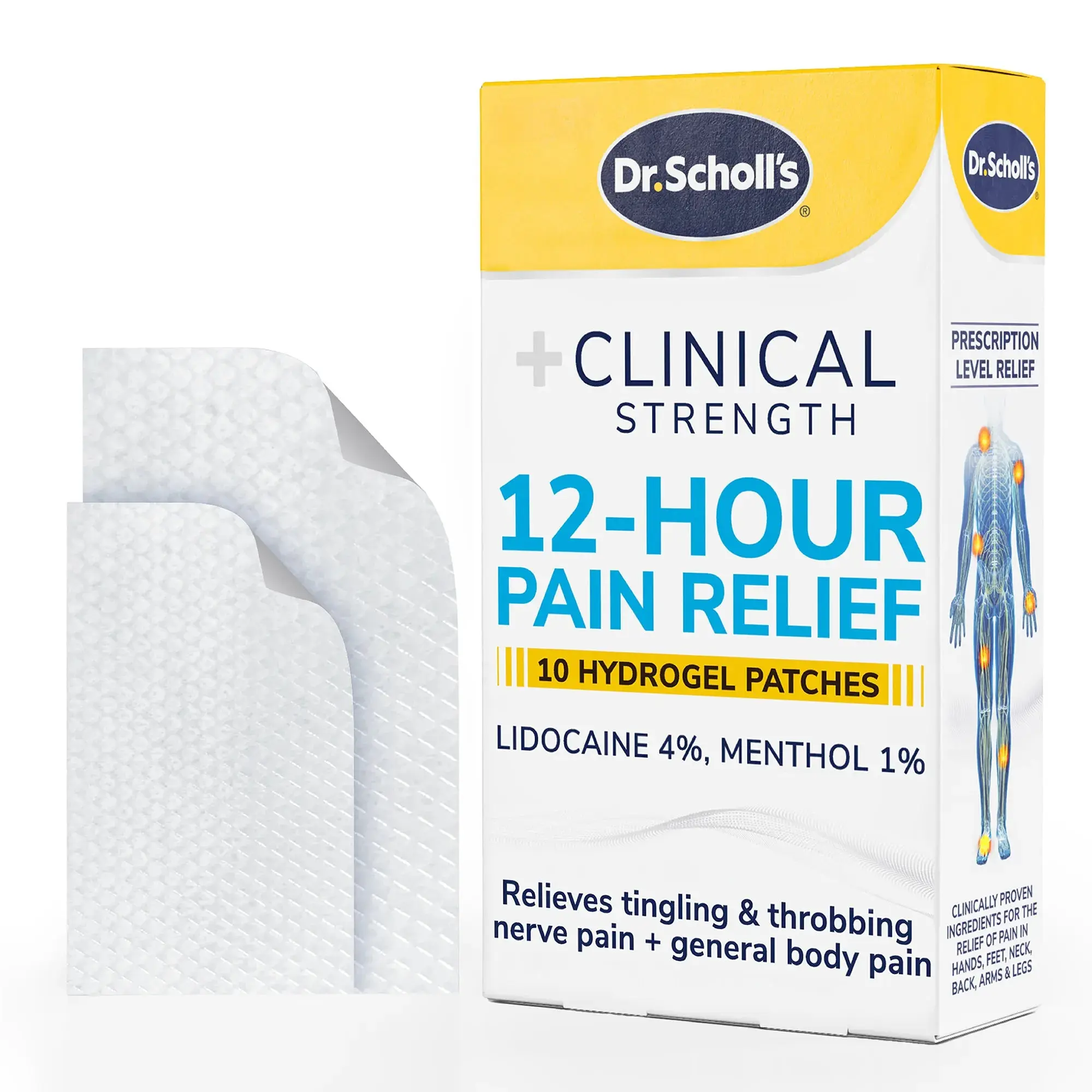 Clinical Strength 12-Hour Pain Relief Hydrogel Patches