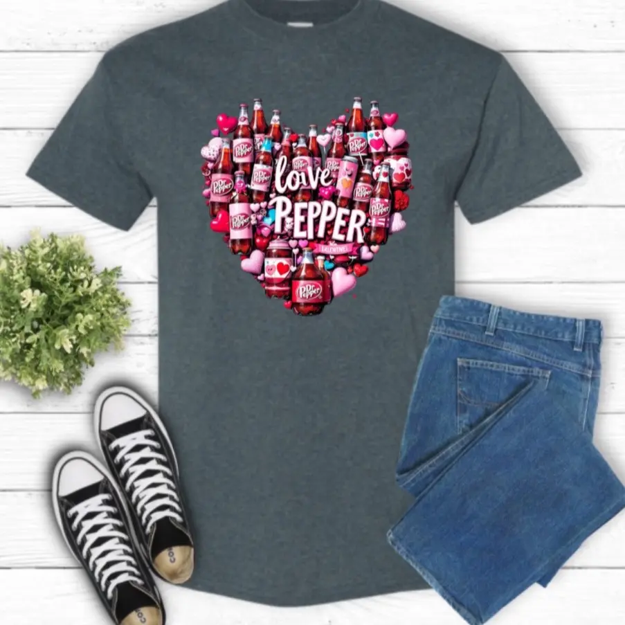 Women's Dr. Pepper Graphic T-Shirt - Shortsleeve, Comfortable Casual Streetwear Top, Pink Style Womenswear Favorite Unisex Tshirt