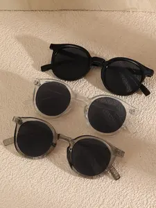 3 Pairs of Simple Modern Round Frame Men's Trendy Styling Sunglasses, Perfect for Business Attire, Ideal for Outdoor Leisure Activities