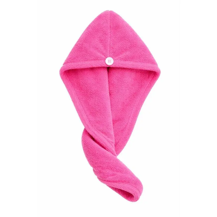 TOO CUTE TO DRIP™ Hair Twist Towel – Hot Pink