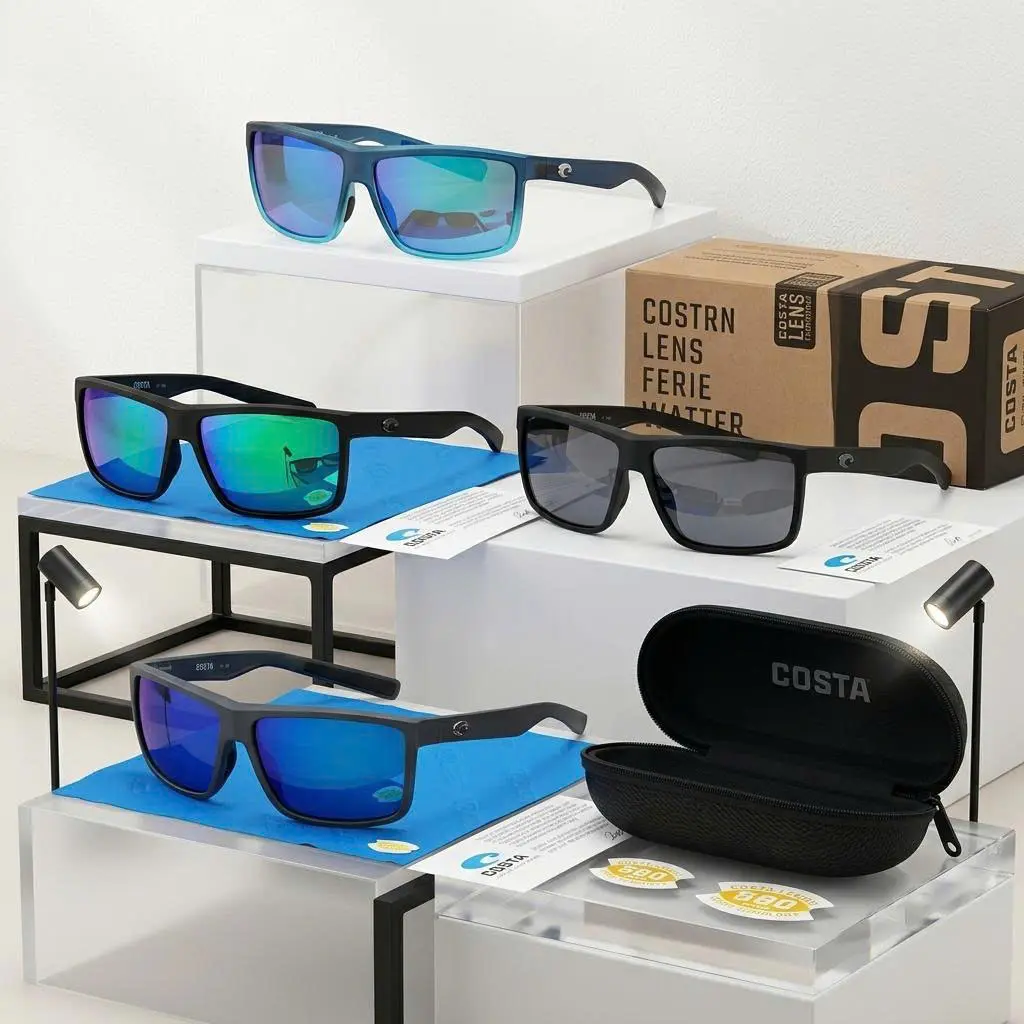 2026 Costa Del Mar 580G Sunglasses Fantail Mens Polarized Sunglasses, UV Protection for Fishing, Boating & Beach