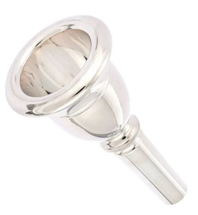 NEW TUBA MOUTHPIECE SILVER COLUMBIA MADE SIZE 18 SP, HI QUALITY SILVER PLATED & QUALITY SOUND