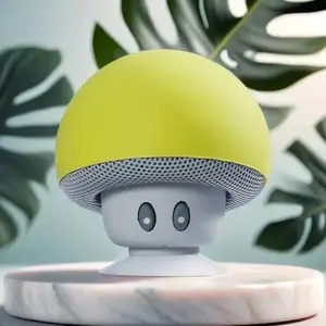 XIKCU Mini Mushroom Bluetooth Speaker Creative Mini Suction Cup Portable Smart Speaker for Phones Cross-border Cartoon Gift