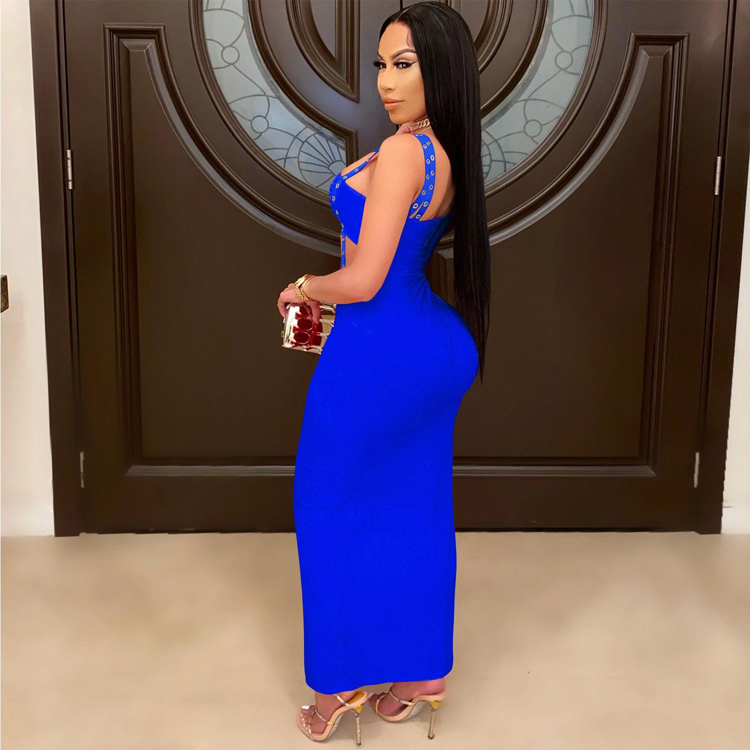 Sexy Irregular Cut-Out Club Dress for Women Long Dress