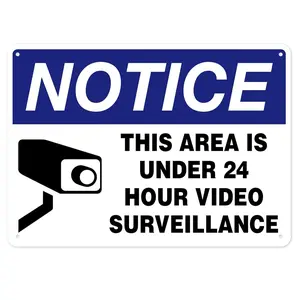 This Area is Under 24 Hour Video Surveillance Sign, Rust Free, Fade Resistant