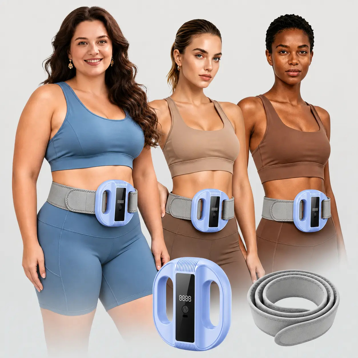 2026 New R10 Mini Fascia Ring, Upgraded Adjustable Strap (Fits Up to 55in Waist), Cordless Rechargeable Waist & Back Muscle Recovery Device, Portable Massager for Parents, Sports & Outdoor Fitness Accessory