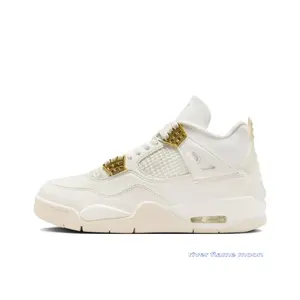Leather and Mesh Mid-Top Casual Athletic Shoes